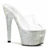 Pleaser Shoes By Pleaser USA BEJEWELED-701DM Pleaser Shoes 7 Inch Rhinestone Stripper Shoes 7 Inch Heels