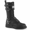 BOLT-345 Demonia Shoes Metal Plate Combat 14 Eyelet Boot