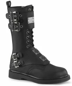 BOLT-345 Demonia Shoes Metal Plate Combat 14 Eyelet Boot