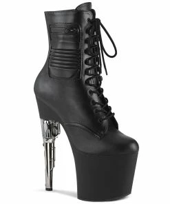 Pleaser Shoes By Pleaser USA BONDGIRL-1020PK Pleaser Shoes Gun Heel Exotic Dancer Boot Booties And Ankle High Boots