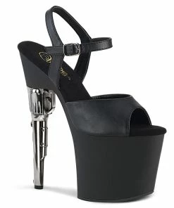 Pleaser Shoes By Pleaser USA Halloween Costume Footwear BONDGIRL-709 Pleaser Shoes 7 1/2 Inch Gun Heel Stripper Shoe