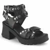 Women's Demonia Footwear BRATTY-07 Demonia Shoes Gothic Studded Sandals