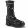 BRATTY-120 Demonia Shoes Vegan Mid Calf Gothic Boot