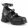 BRATTY-30 Demonia Shoes Spider Buckle Gothic Maryjane Women's Demonia Footwear