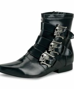 BROGUE-06 Demonia Shoes Black Ankle Boots Halloween Costume Footwear