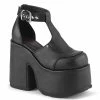 CAMEL-103 Demonia Shoes Black Vegan Leather Gothic Shoe Women's Demonia Footwear