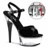 Pleaser Shoes By Pleaser USA CAPTIVA-609 Pleaser Shoes Platform Stripper Shoes 6 Inch Heels
