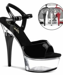 Pleaser Shoes By Pleaser USA CAPTIVA-609 Pleaser Shoes Platform Stripper Shoes 6 Inch Heels