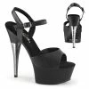 Pleaser Shoes By Pleaser USA CAPTIVA-609 Pleaser Shoes Rhinestone Heel Stripper Shoes 6 Inch Heels