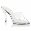 Fabulicious Shoes By Pleaser USA Evening And Prom Shoes CARESS-401 Clear 4 Inch High Heel Sexy Sandal