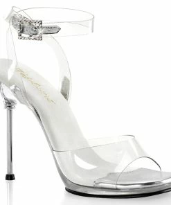 Fabulicious Shoes By Pleaser USA Evening And Prom Shoes CHIC-06 Clear Strappy Cinderella Prom Sandal