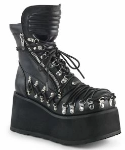 CLASH-150 Demonia Shoes Black Platform Gothic Boot