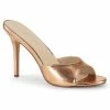 Pleaser Shoes By Pleaser USA Sexy Sandals CLASSIQUE-01 Pleaser Shoes Metallic Rose Gold Slide Sandal