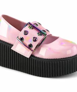 CREEPER-230 Demonia Shoes Pink Maryjane Creeper