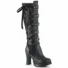 Demonia Shoes Women's Demonia Footwear CRYPTO-106 Gothic Knee High Demonia Boot