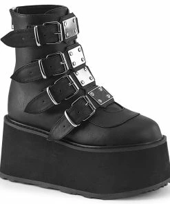Women's Demonia Footwear DAMNED-105 Demonia Shoes Gothic Ankle Boots