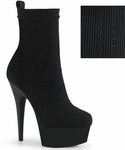 Pleaser Shoes By Pleaser USA DELIGHT-1002-1 Pleaser Shoes Knit Sexy Platform Bootie