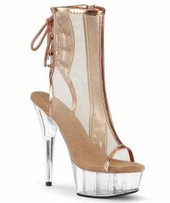 Pleaser Shoes By Pleaser USA DELIGHT-1018MSH Pleaser Shoes Clearance Pole Dancing Boot Booties And Ankle High Boots