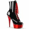 Pleaser Shoes By Pleaser USA DELIGHT-1020 Pleaser Shoes Platform Stripper Booties Booties And Ankle High Boots