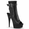 Pleaser Shoes By Pleaser USA Booties And Ankle High Boots DELIGHT-1035 Pleaser Shoes Zipper Detailed Stripper Boot