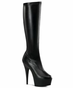 Pleaser Shoes By Pleaser USA Knee High And Mid Calf Boots DELIGHT-2000 Pleaser Shoes Platform Stripper Boots
