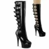 Pleaser Shoes By Pleaser USA Halloween Costume Footwear DELIGHT-2047 Pleaser Shoes Platform Knee High Stripper Boot