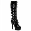 Pleaser Shoes By Pleaser USA Knee High And Mid Calf Boots DELIGHT-2049 Pleaser Shoes Knee High Buckle Boots
