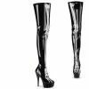 Pleaser Shoes By Pleaser USA DELIGHT-3000BONE Pleaser Shoes Thigh High Boot