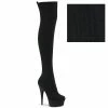Pleaser Shoes By Pleaser USA DELIGHT-3002-1 Pleaser Shoes Skintight Thigh High Pole Dancing Boots