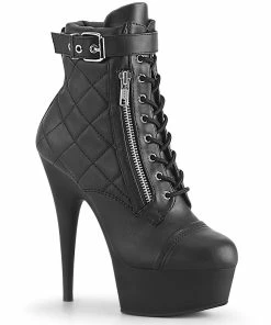 Pleaser Shoes By Pleaser USA DELIGHT-600-05 Pleaser Shoes Sexy Platform Lace Up Ankle Bootie