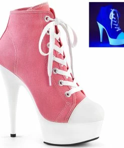 Pleaser Shoes By Pleaser USA DELIGHT-600SK-02 Pleaser Shoe Canvas Stripper Sneaker Halloween Costume Footwear