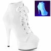 Pleaser Shoes By Pleaser USA Halloween Costume Footwear DELIGHT-600SK-02 Pleaser Shoes Clearance Sale Canvas High Heel Sneaker