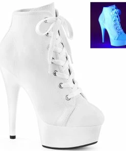 Pleaser Shoes By Pleaser USA Halloween Costume Footwear DELIGHT-600SK-02 Pleaser Shoes Clearance Sale Canvas High Heel Sneaker