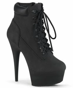 Pleaser Shoes By Pleaser USA Booties And Ankle High Boots DELIGHT-600TL-02 Sexy Platform High Heel Lace Up Bootie