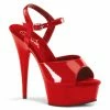 Pleaser Shoes By Pleaser USA 6 Inch Heels DELIGHT-609 Pleaser Shoes Red Platform Stripper Shoe
