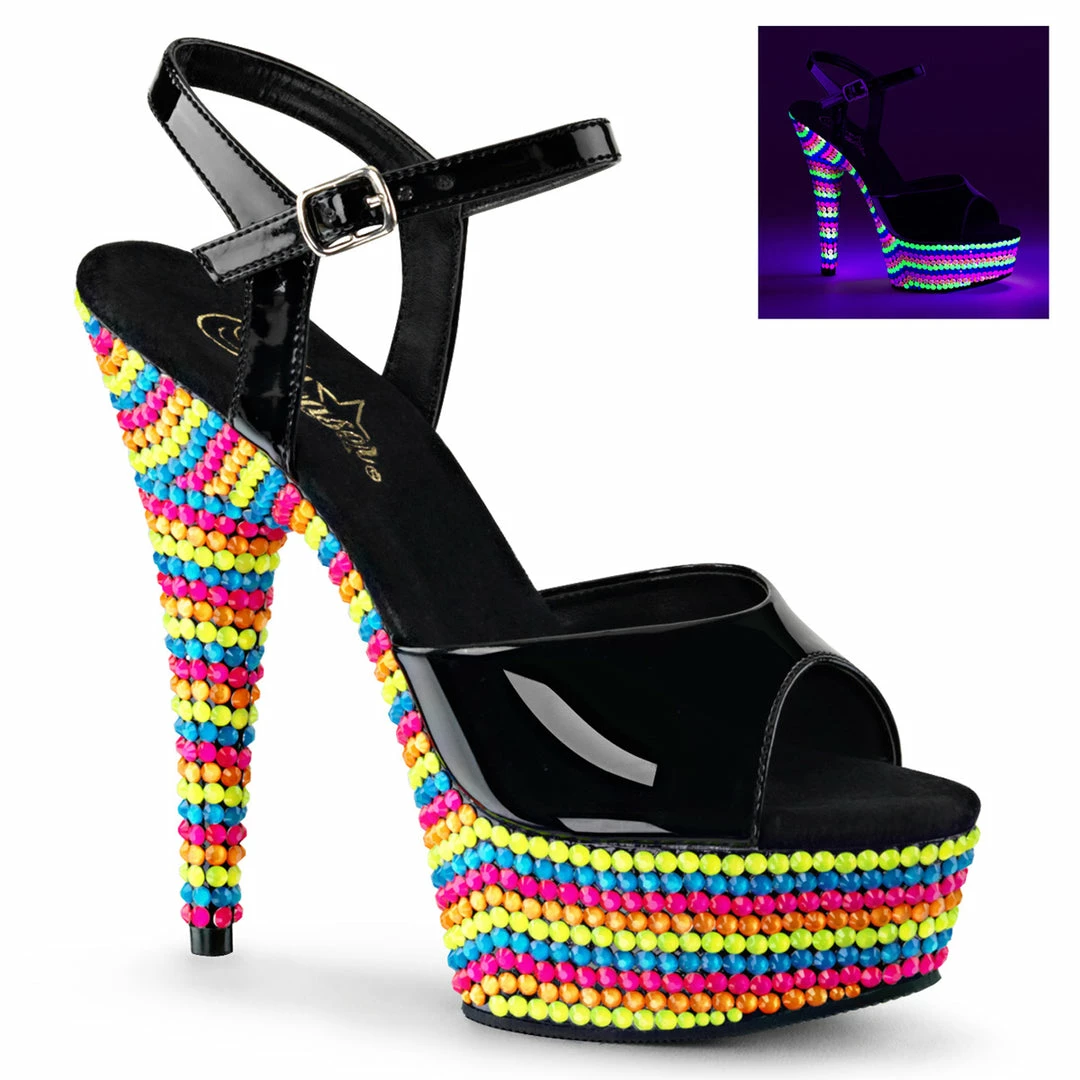 Deals β Pleaser Shoes By Pleaser USA DELIGHT-609RBSM Pleaser Shoes Neon Stone Platform Exotic Dancer Shoe 6 Inch Heels π― 1 Pleaser Shoes By Pleaser USA DELIGHT-609RBSM Pleaser Shoes Neon Stone Platform Exotic Dancer Shoe 6 Inch Heels