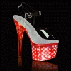 Pleaser Shoes By Pleaser USA 7 Inch Heels DISCOLITE-708STAR Pleaser Shoes Light Up Platform Exotic Dancer Shoes