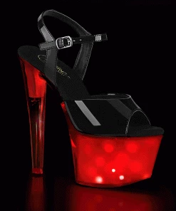 Pleaser Shoes By Pleaser USA DISCOLITE-709 7 Inch Heel Light Up Stripper Shoes