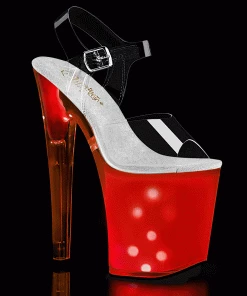 Pleaser Shoes By Pleaser USA DISCOLITE-808 Pleaser Shoes Platform Light Up Lap Dancer Sandal