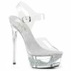 Pleaser Shoes By Pleaser USA 6 Inch Heels ECLIPSE-608DM Pleaser Shoes Clear Pole Dancing Shoe