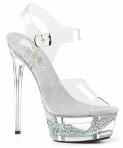 Pleaser Shoes By Pleaser USA 6 Inch Heels ECLIPSE-608DM Pleaser Shoes Clear Pole Dancing Shoe