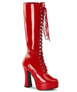 Pleaser Shoes By Pleaser USA ELECTRA-2020 Pleaser Shoes Lace Up GoGo Boots Halloween Costume Footwear