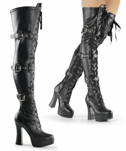Pleaser Shoes By Pleaser USA ELECTRA-3028 Pleaser Shoes Thigh High Sexy Boot Halloween Costume Footwear