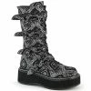Women's Demonia Footwear EMILY-322 Demonia Shoes Gothic Mid Calf Boot