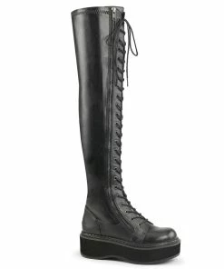 Women's Demonia Footwear EMILY-375 Demonia Shoes Gothic Thigh High Boots