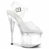 Pleaser Shoes By Pleaser USA ESTEEM-708 Pleaser Shoes Clear Platform Pole Dancing Shoes