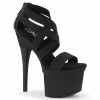 Pleaser Shoes By Pleaser USA ESTEEM-769 Pleaser Shoes Elastic Band Strappy Stripper Shoe 7 Inch Heels