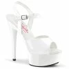 Pleaser Shoes By Pleaser USA 6 Inch Heels EXCITE-609 Pleaser Shoes White Comfort Stripper Shoes