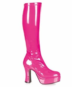 Funtasma Costume Footwear EXOTICA-2000 Hot Pink Knee High Halloween Costume Boot Halloween Costume Footwear