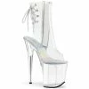 Pleaser Shoes By Pleaser USA Booties And Ankle High Boots FLAMINGO-1018C Pleaser Shoes Clear Exotic Dancer Boot